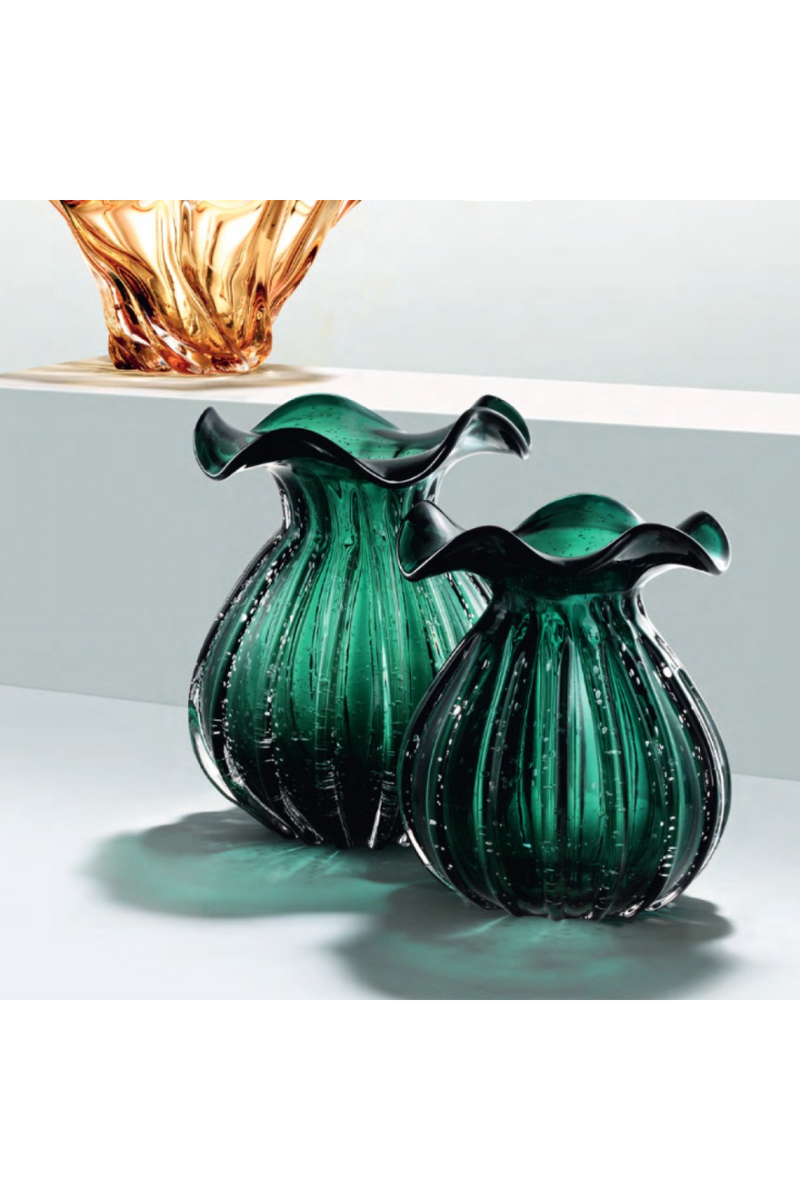 Vase en verre vert | Eichholtz Korakia L | Meubleluxe.fr