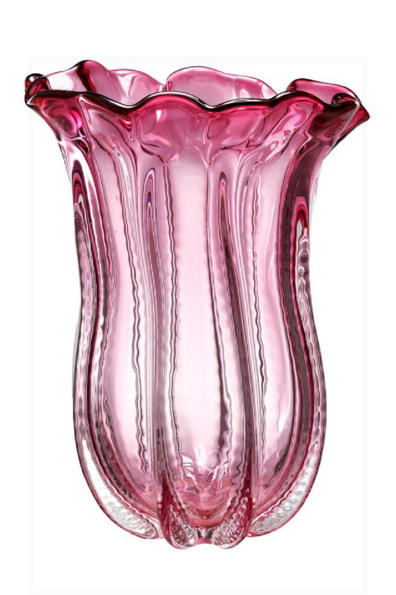 Vase en verre rose | Eichholtz Caliente L | Meubleluxe.fr