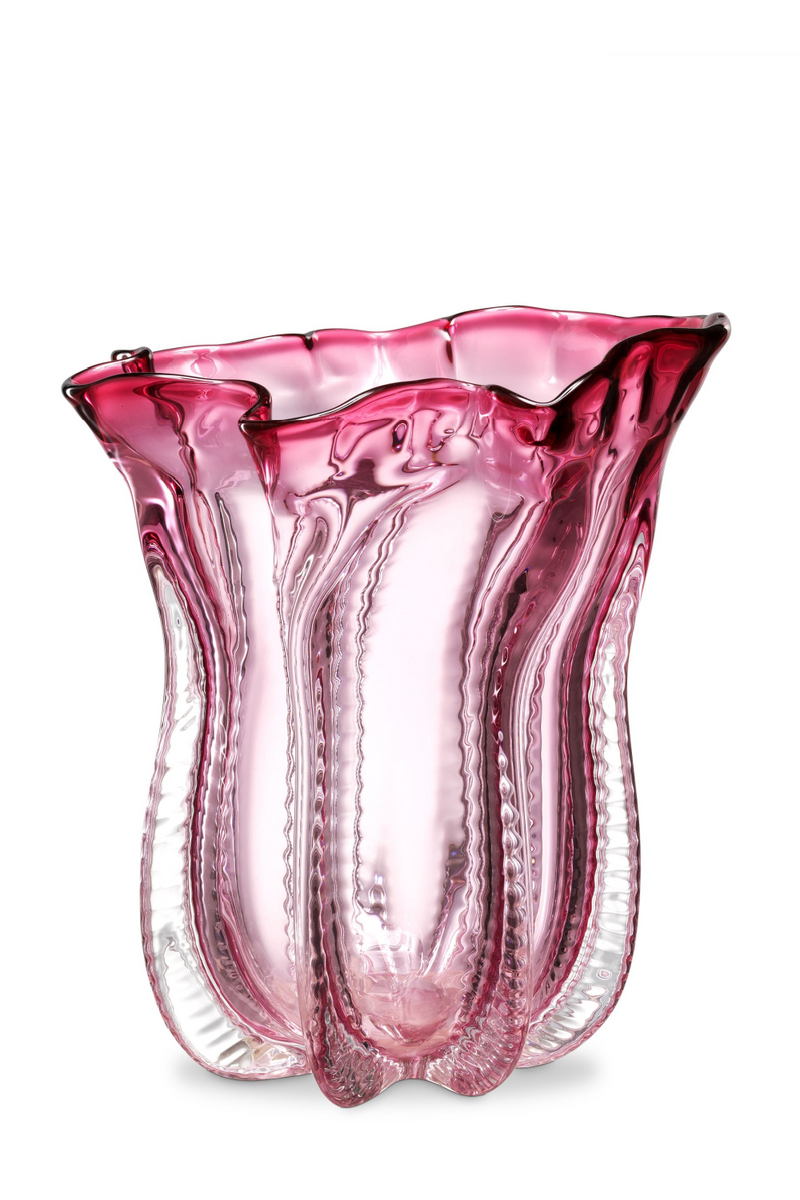 Vase en verre rose | Eichholtz Caliente S | Meubleluxe.fr