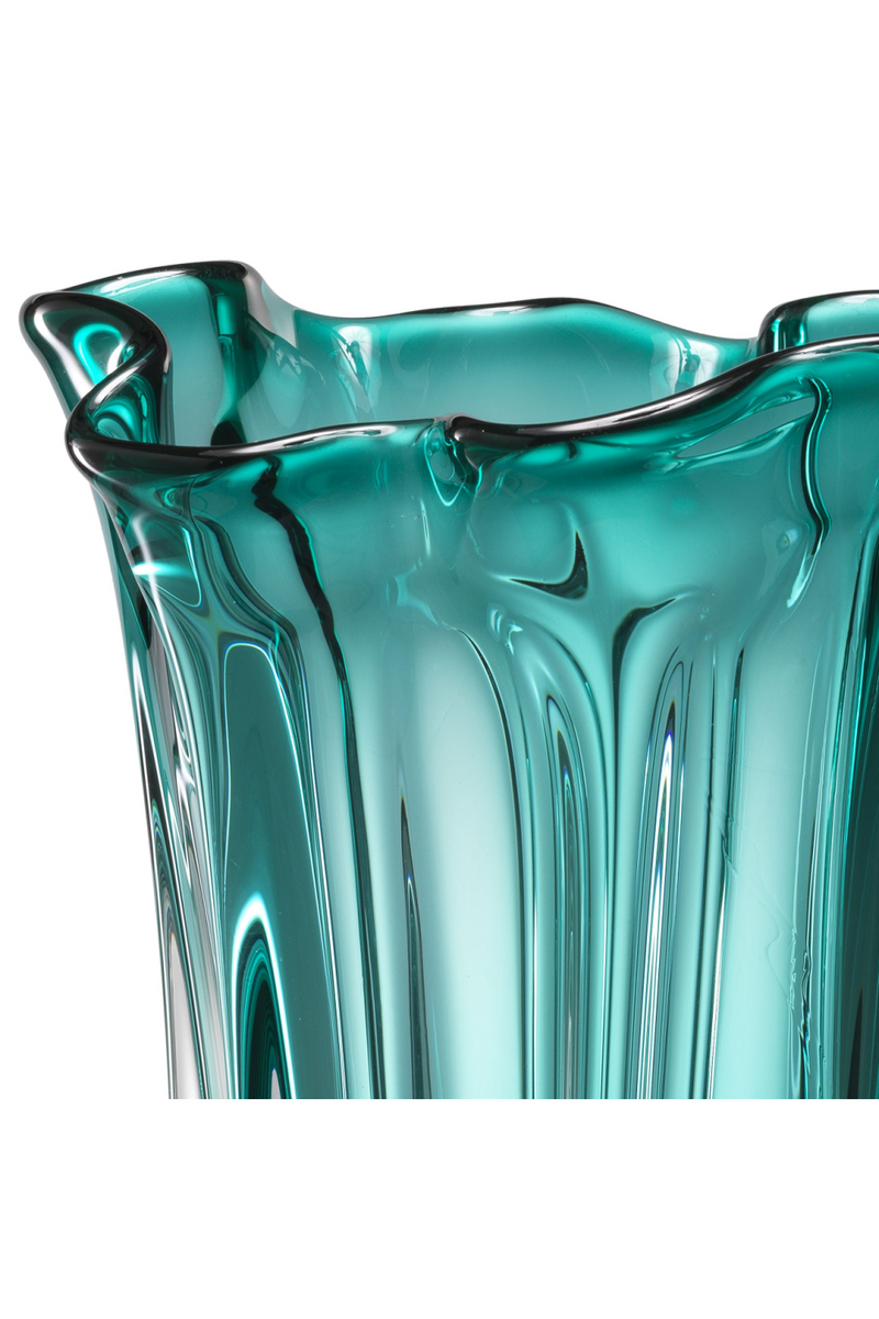 Vase en verre bleu turquoise | Eichhtotz Vagabond | Meubleluxe.fr