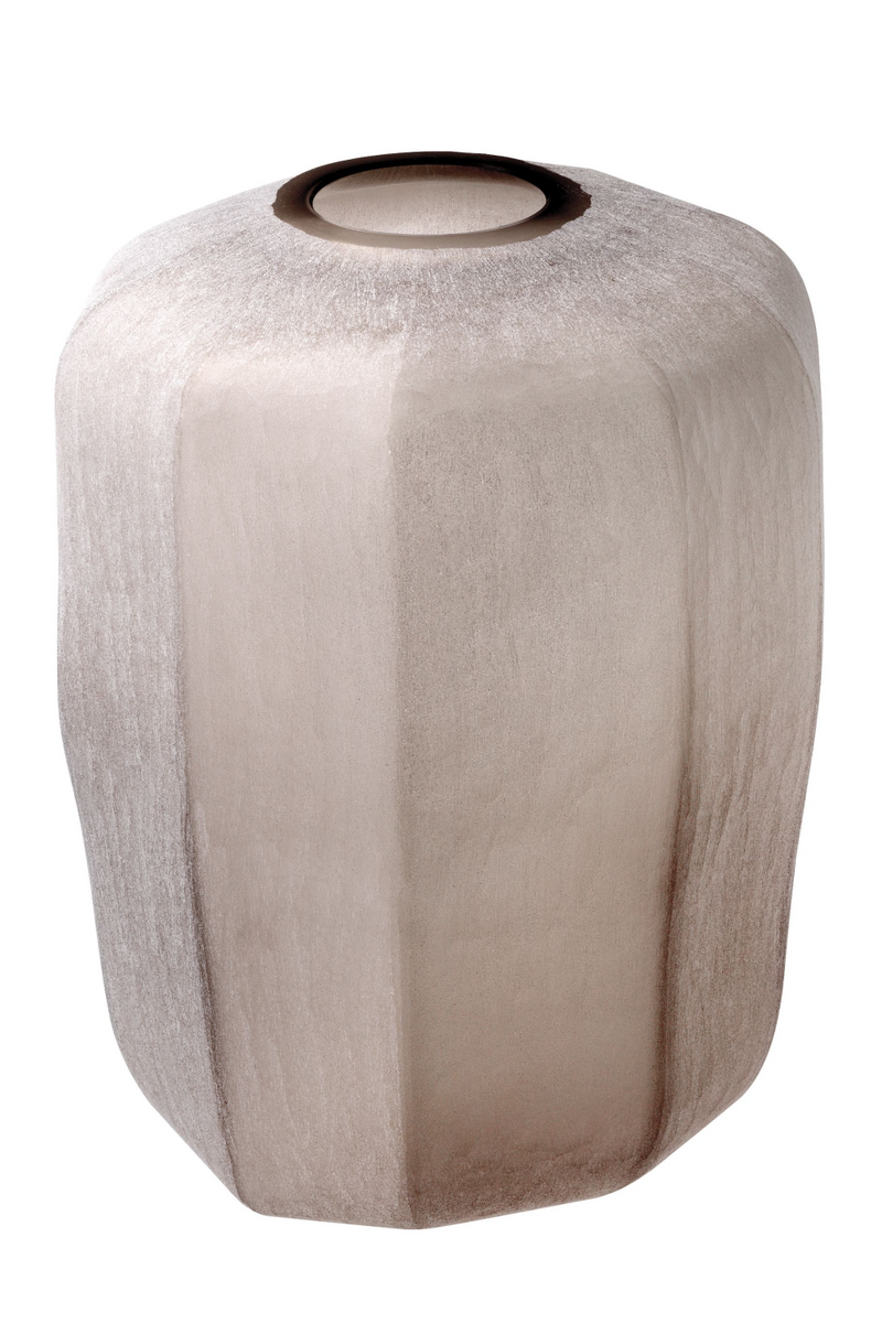 Vase artisanal beige sable -L- | Eichholtz Avance | Meubleluxe.fr