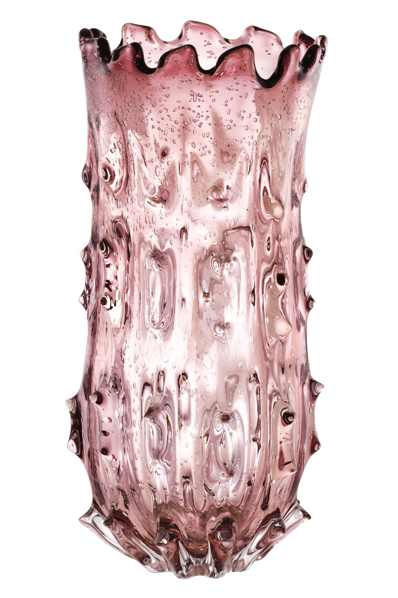 Vase en verre rose -L- | Eichholtz Baymont | Meubleluxe.fr