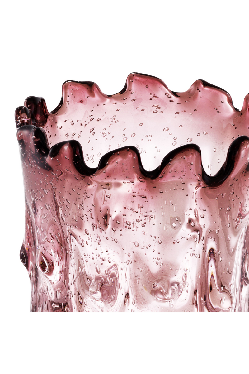 Vase en verre rose -L- | Eichholtz Baymont | Meubleluxe.fr