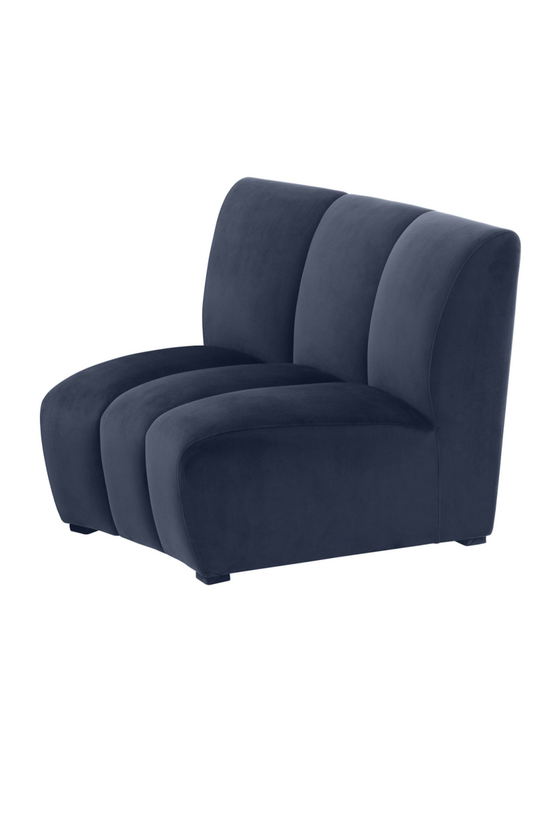 Fauteuil bleu incurvé | Eichholtz Lando | Meubleluxe.fr