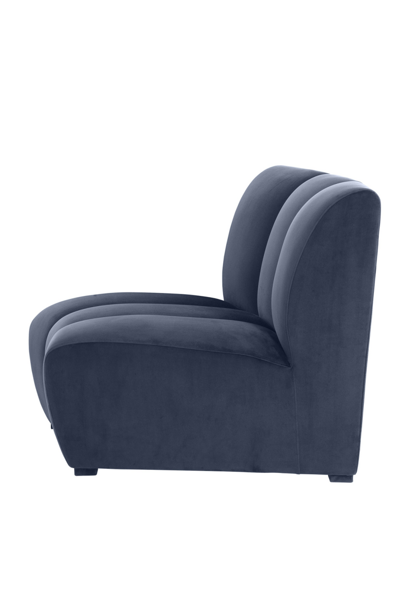 Fauteuil bleu incurvé | Eichholtz Lando | Meubleluxe.fr