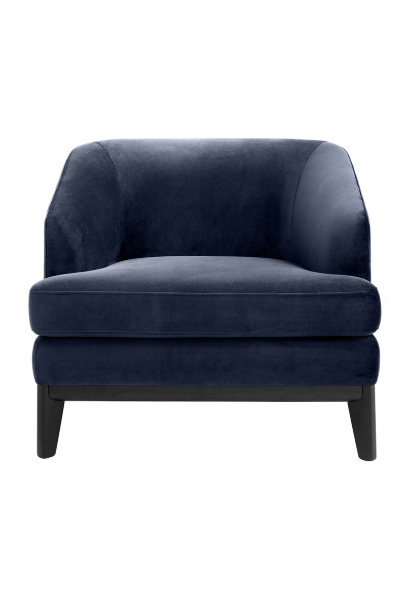 Fauteuil en velours bleu nuit | Eichholtz Monterey | Meubleluxe.fr