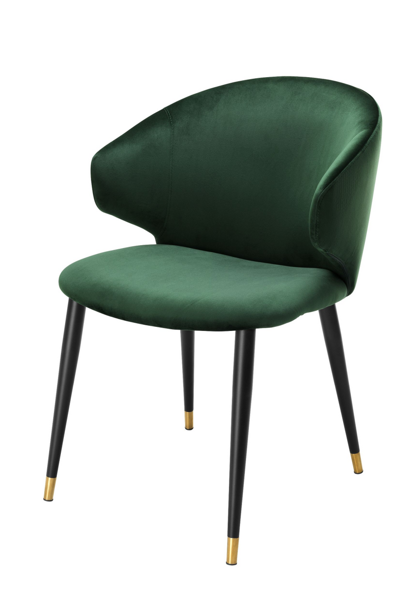 Chaise de salle à manger velours vert | Eichholtz Volante | Meubleluxe.fr