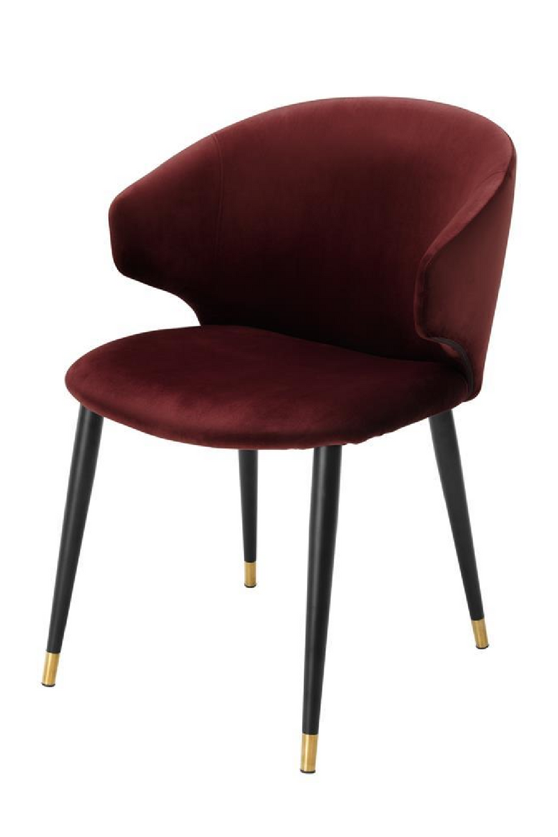 Chaise de salle à manger velours rouge | Eichholtz Volante | Meubleluxe.fr