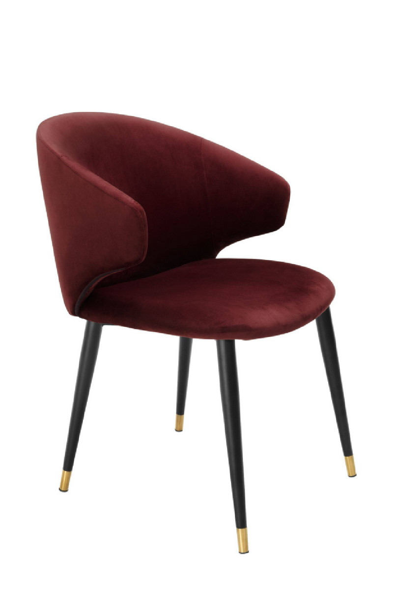 Chaise de salle à manger velours rouge | Eichholtz Volante | Meubleluxe.fr