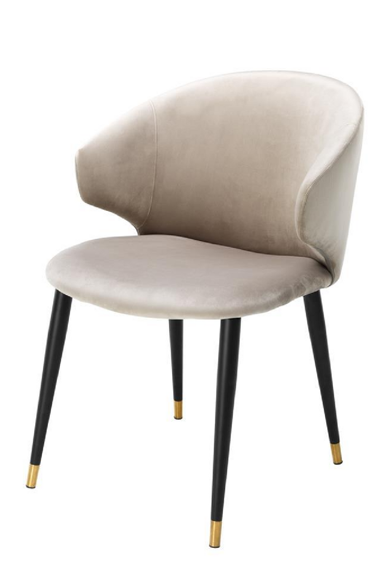 Chaise de salle à manger velours beige | Eichholtz Volante | Meubleluxe.fr