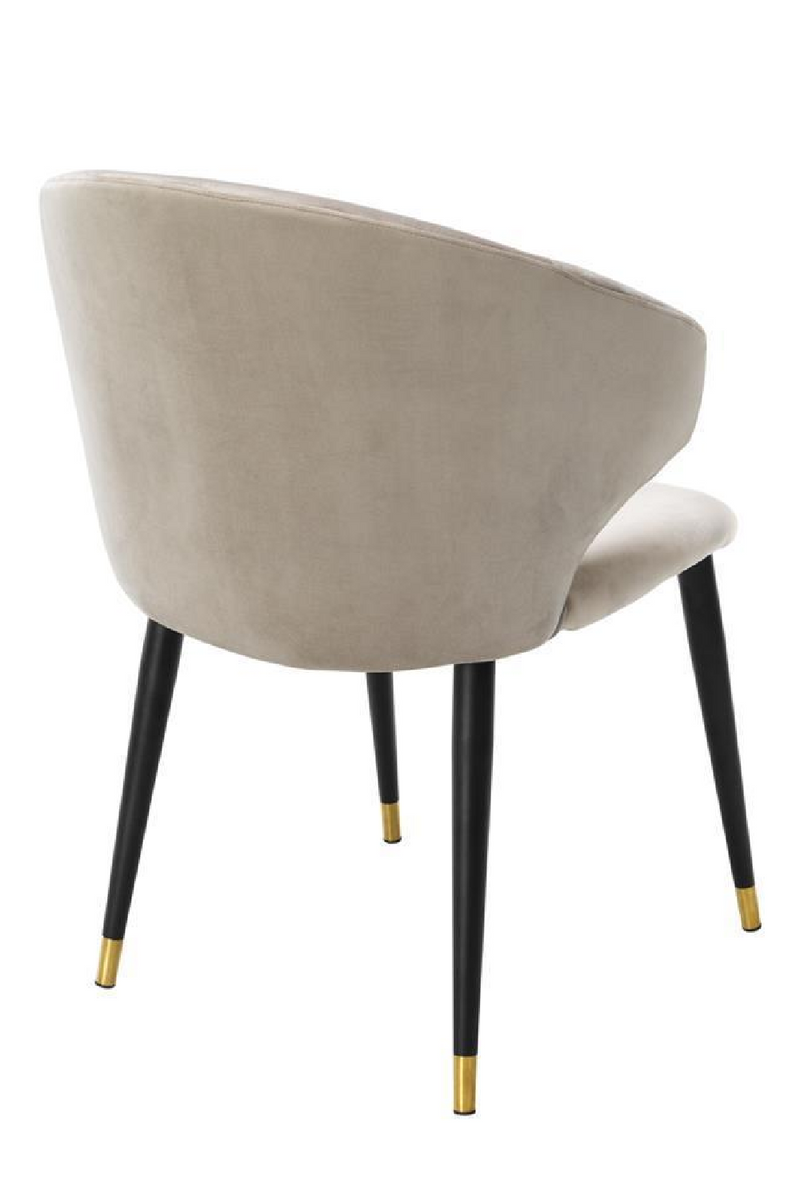 Chaise de salle à manger velours beige | Eichholtz Volante | Meubleluxe.fr