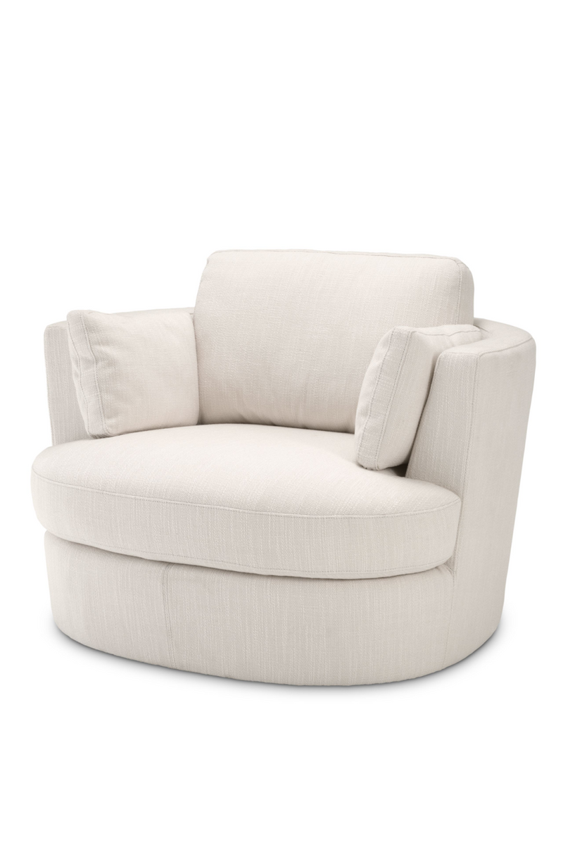 Fauteuil beige pivotant | Eichholtz Clarissa | Meubleluxe.fr