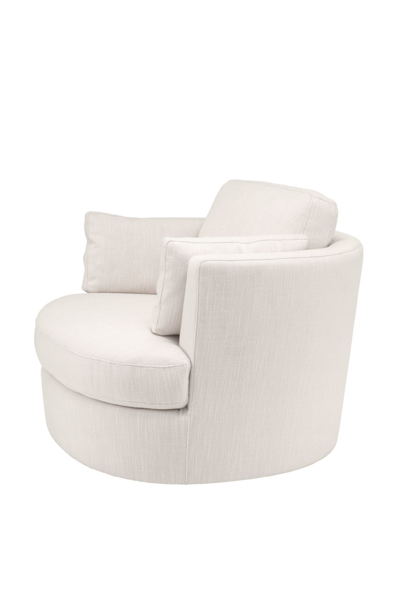 Fauteuil beige pivotant | Eichholtz Clarissa | Meubleluxe.fr