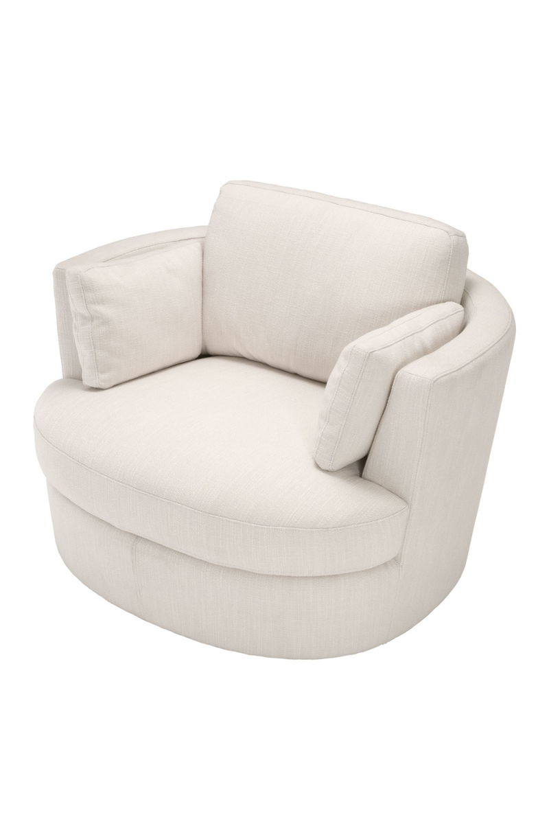 Fauteuil beige pivotant | Eichholtz Clarissa | Meubleluxe.fr