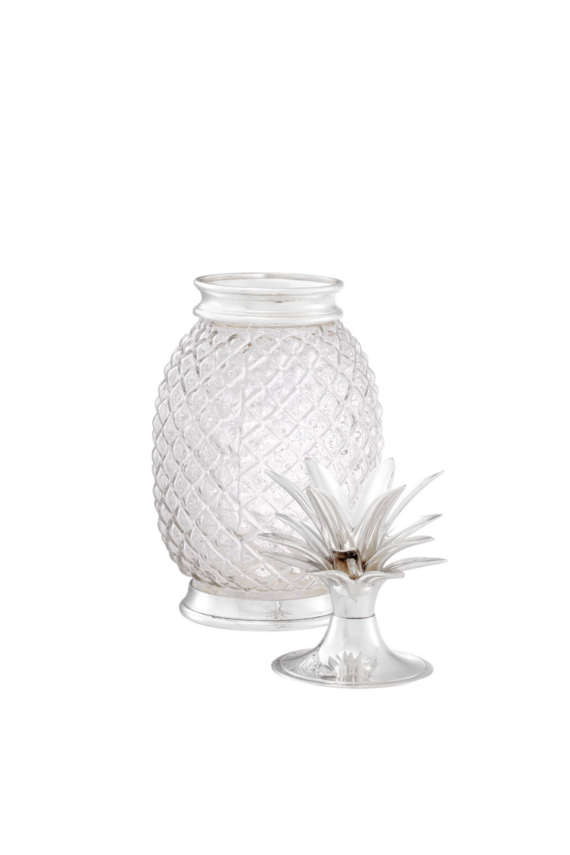 Pot argent ananas en verre | Eichholtz Hayworth | Meubleluxe.fr