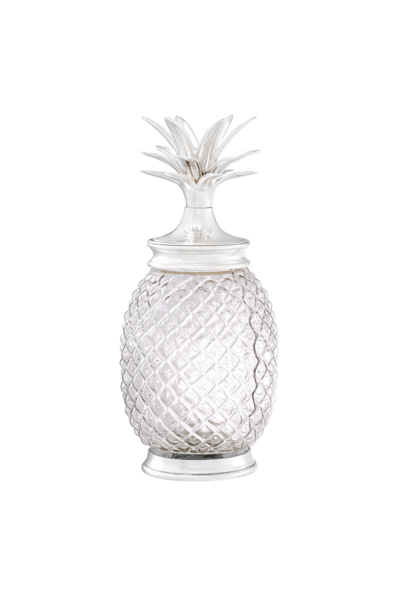 Pot argent ananas en verre | Eichholtz Hayworth | Meubleluxe.fr