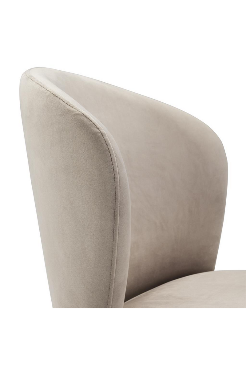 Chaise de salle à manger velours beige | Eichholtz Volante | Meubleluxe.fr