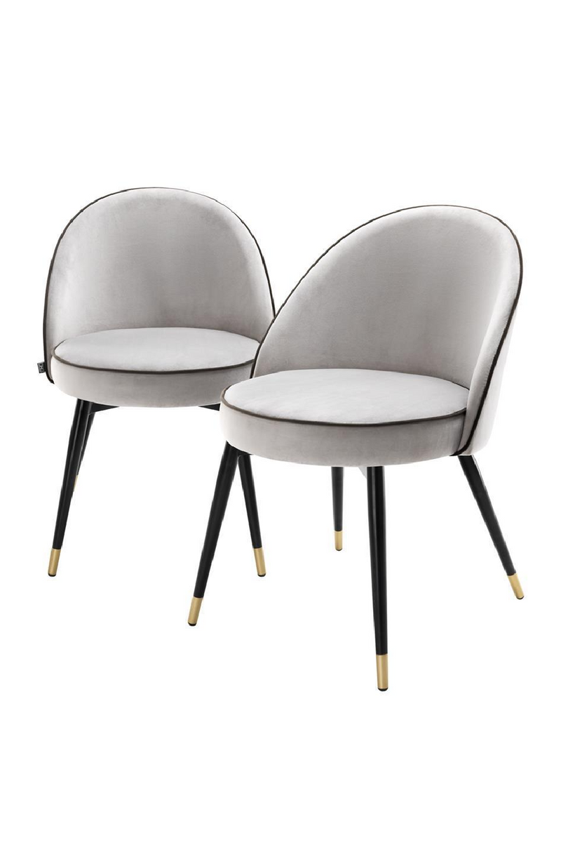 Chaises en velours gris clair (lot de 2) | | Eichholtz Cooper | Meubleluxe.fr