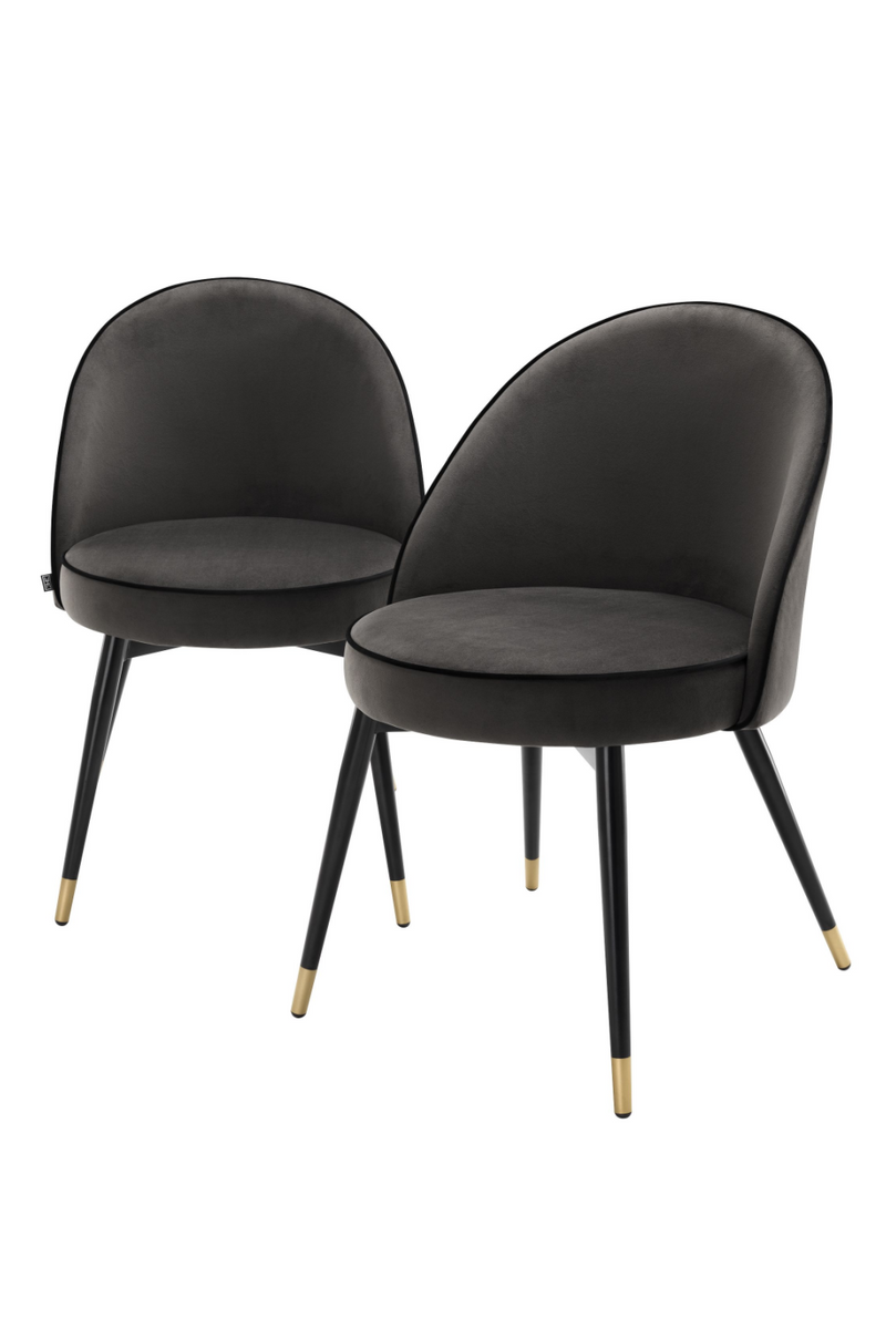 Chaises en velours noir (lot de 2) | | Eichholtz Cooper | Meubleluxe.fr