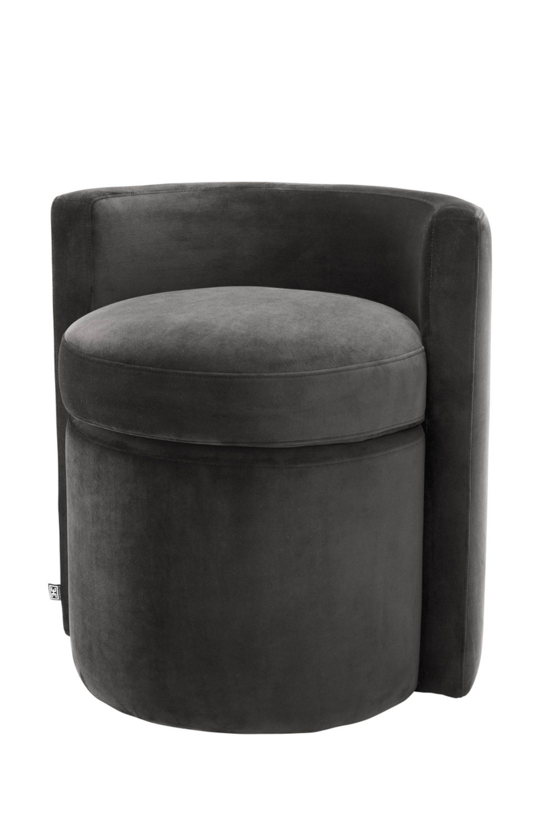 Tabouret à dossier incurvé gris | Eichholtz Arcadia | Meubleluxe.fr