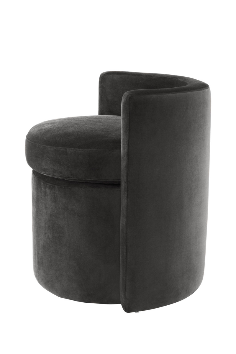 Tabouret à dossier incurvé gris | Eichholtz Arcadia | Meubleluxe.fr