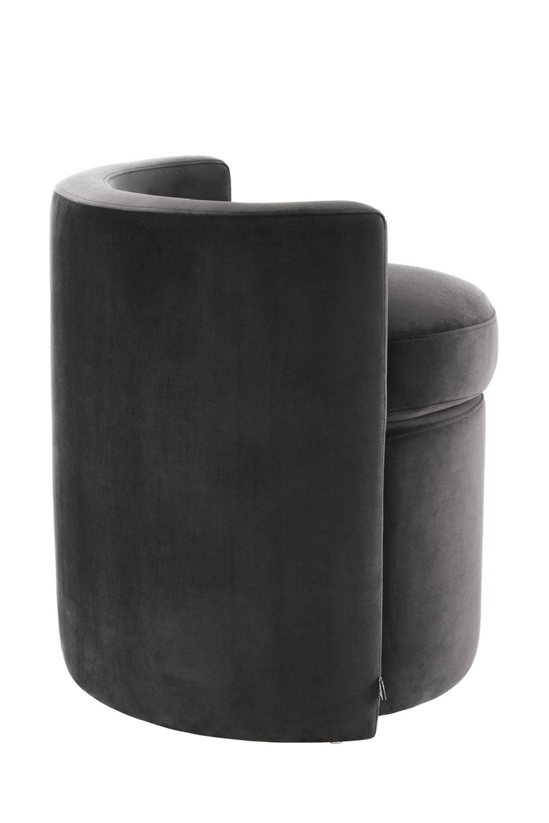 Tabouret à dossier incurvé gris | Eichholtz Arcadia | Meubleluxe.fr