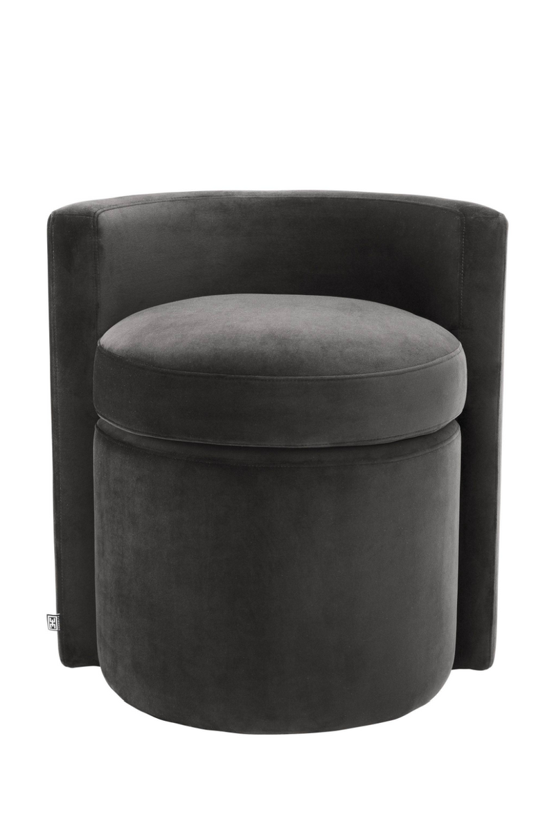 Tabouret à dossier incurvé gris | Eichholtz Arcadia | Meubleluxe.fr