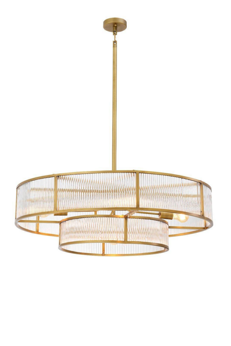 Lustre en laiton à 2 niveaux | Eichholtz Montparnasse | Meubleluxe.fr