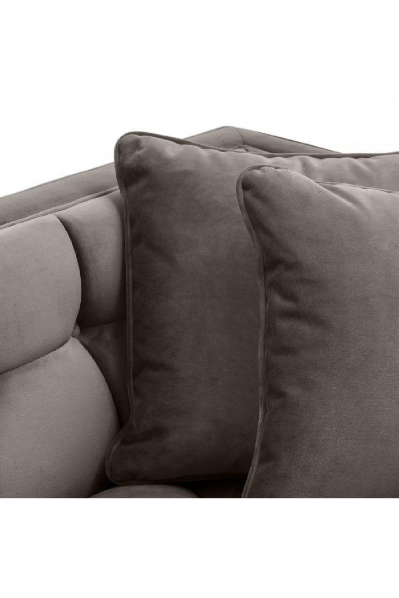 Canapé 4 places matelassé en velours gris | Eichholtz Sienna | Meubleluxe.fr