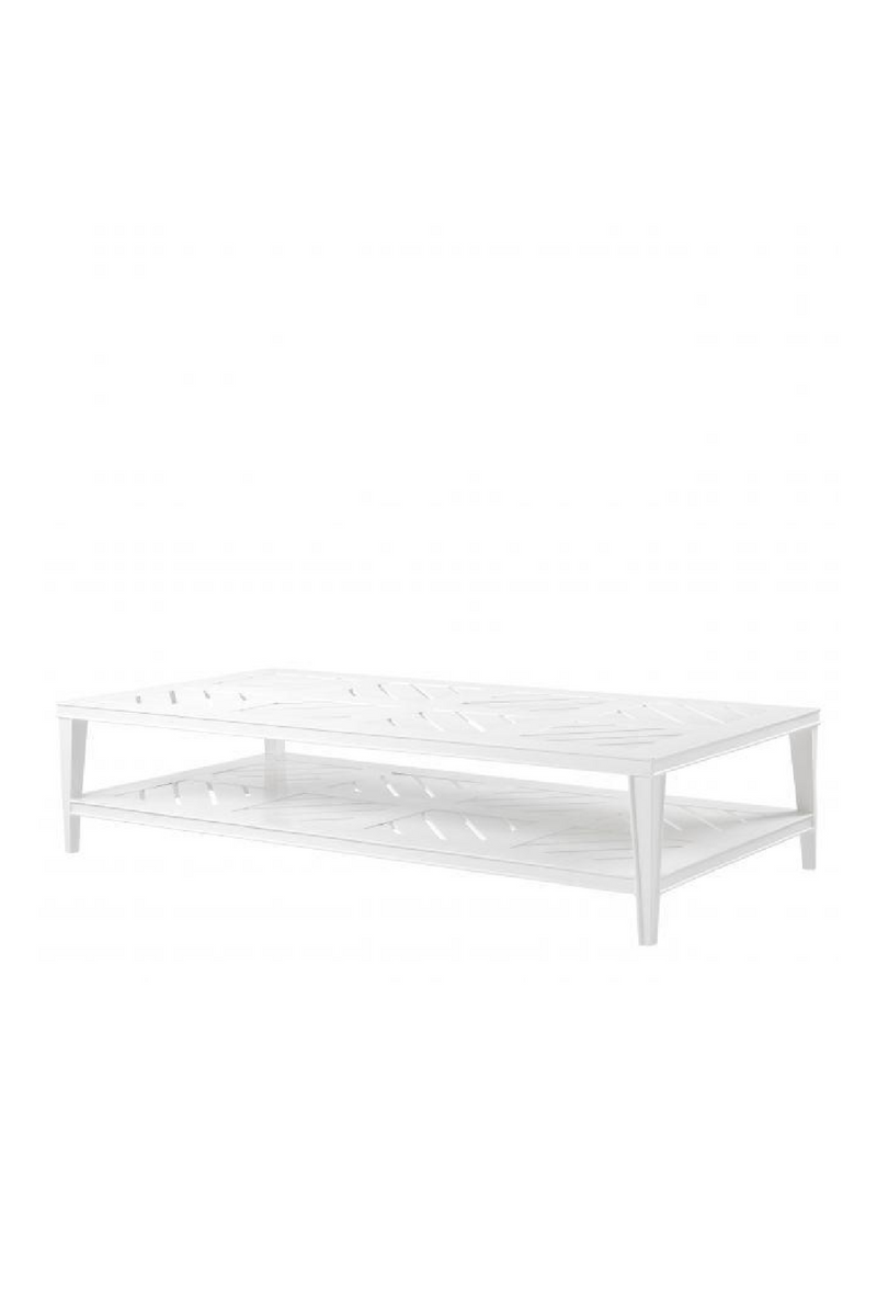 Table basse rectangulaire blanche d'extérieur | Eicholtz Belle Rive | Meubleluxe.fr