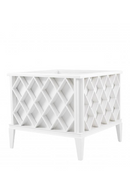 Jardinière cubique laquée blanche | Eichholtz Ocean Club | Meubleluxe.fr