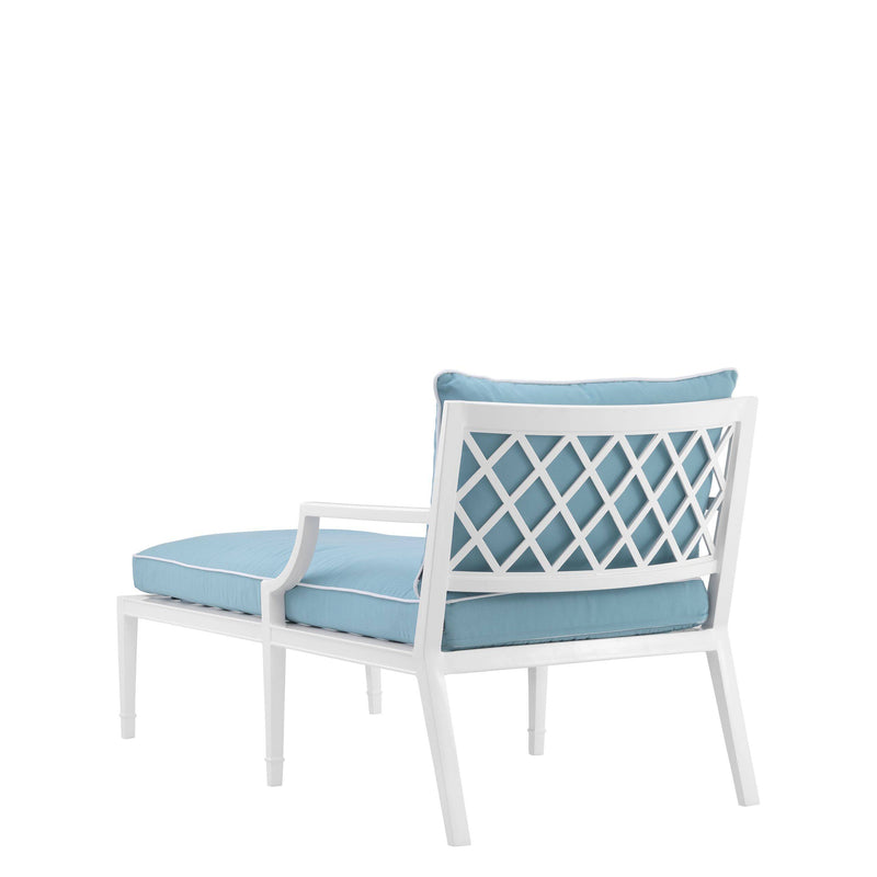 Chaise longue bleu | Eichholtz Bella Vista | Meuble Luxe Jardin