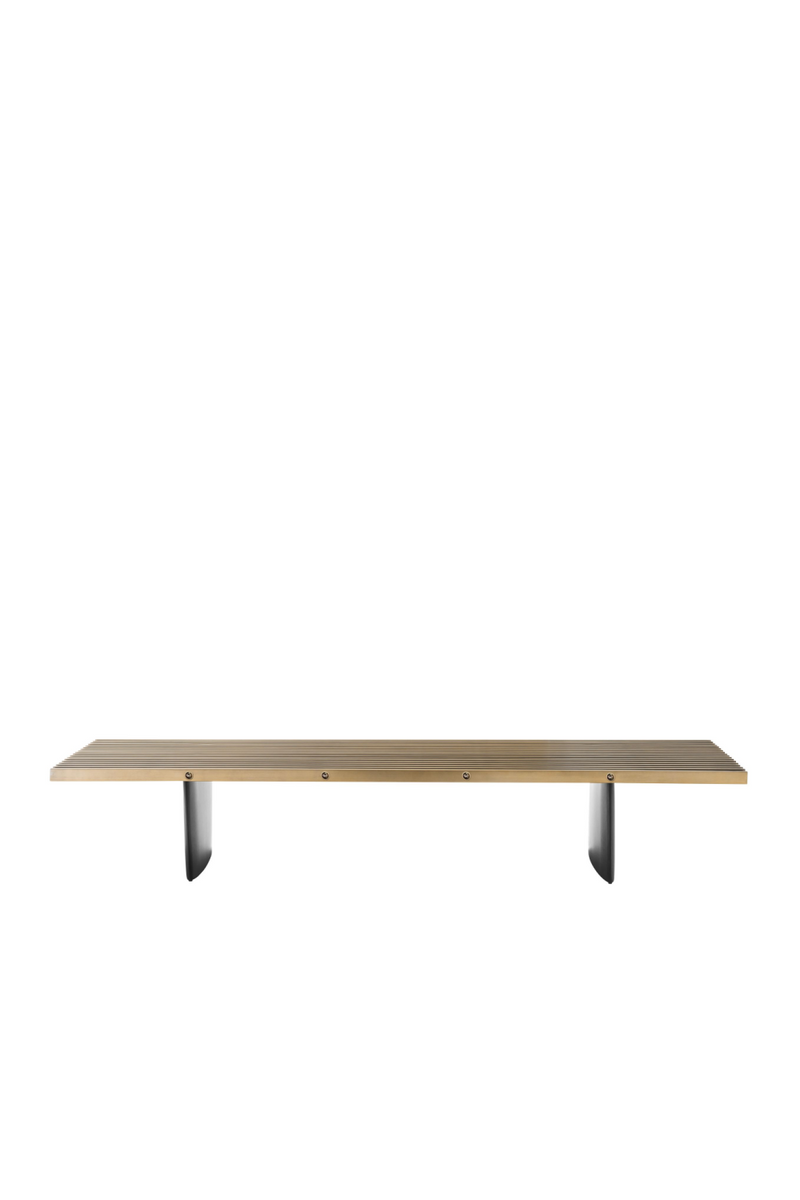 Table basse industrielle en laiton  | Eichholtz Vauclair | Meubleluxe.fr