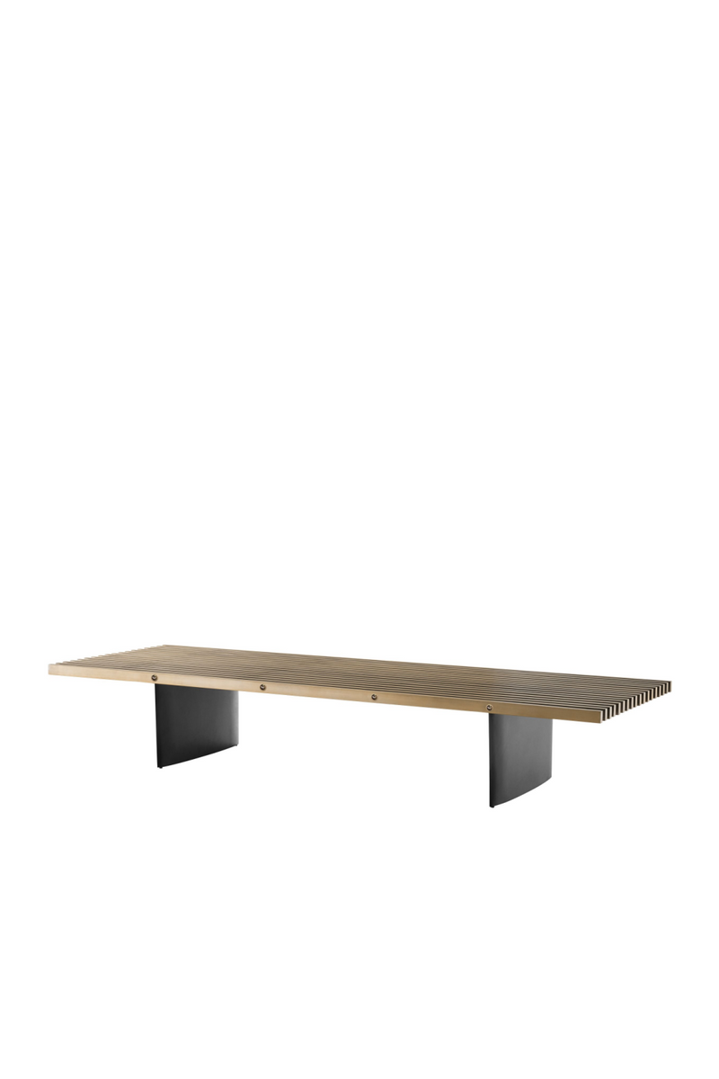 Table basse industrielle en laiton  | Eichholtz Vauclair | Meubleluxe.fr