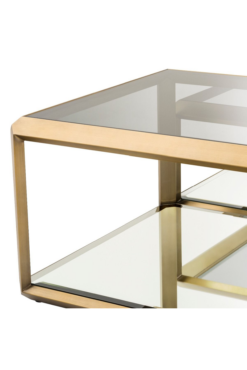 Table basse dorée en verre (lot de 4) | Eichholtz Callum   | Meubleluxe.fr