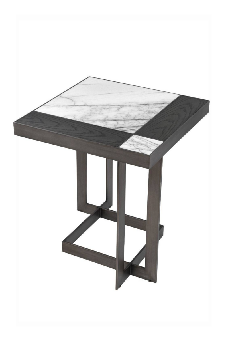 Table d'appoint noir et blanc | Eichholtz Hermoza | Meubleluxe.fr