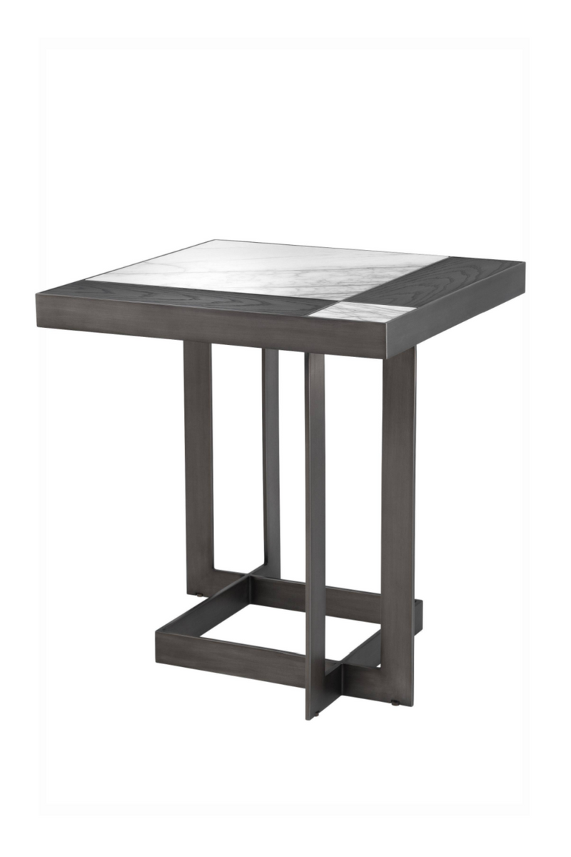 Table d'appoint noir et blanc | Eichholtz Hermoza | Meubleluxe.fr