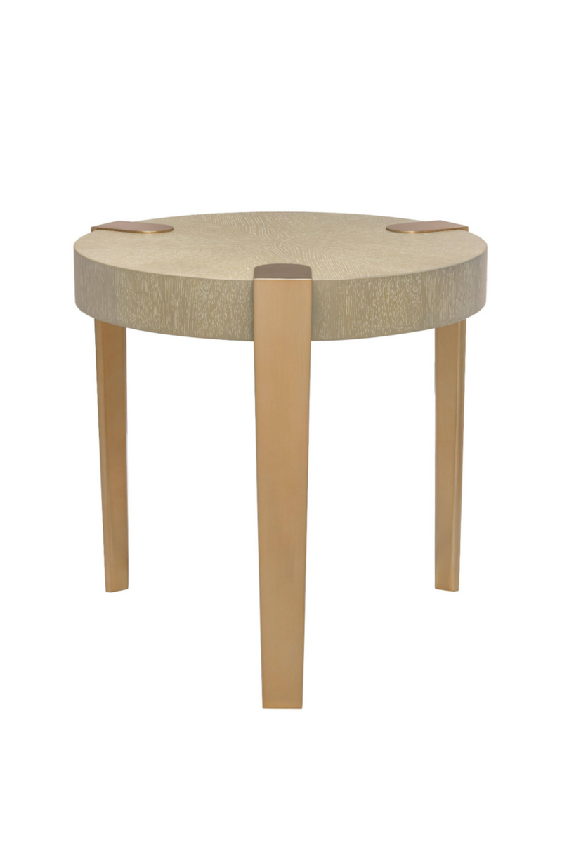 Table ronde d'appoint ronde en chêne | Eichholtz Oxnard | Meubleluxe.fr