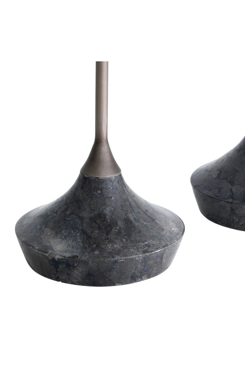 Table d'appoint en marbre gris (lot de 2) | Eichholtz Puglia | Meubleluxe.fr