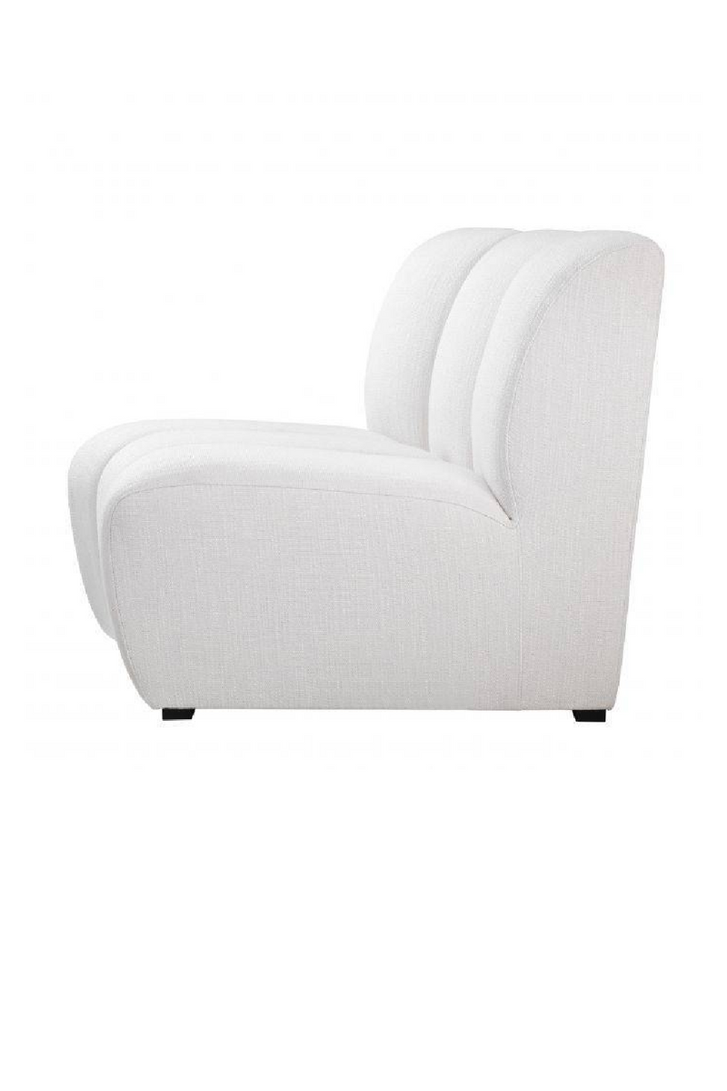 Fauteuil blanc incurvé | Eichholtz Lando | Meubleluxe.fr