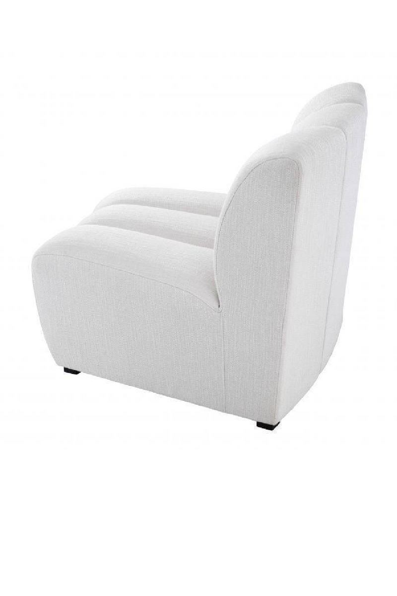 Fauteuil blanc incurvé | Eichholtz Lando | Meubleluxe.fr