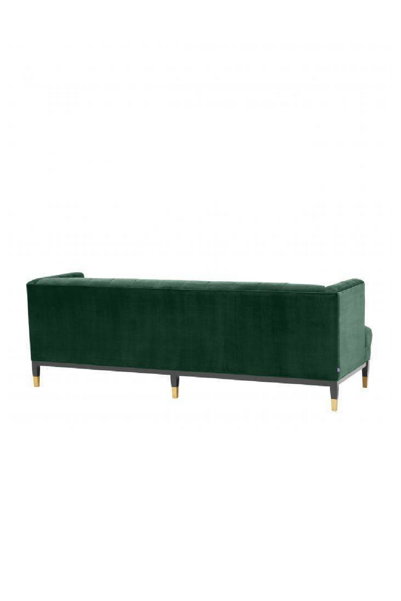 Canapé matelassé en velours vert | Eichholtz Castelle | Meubleluxe.fr