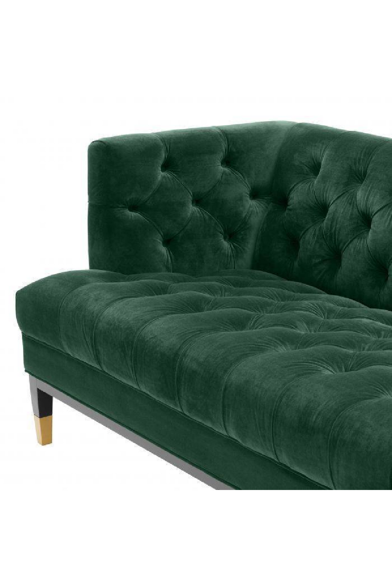 Canapé matelassé en velours vert | Eichholtz Castelle | Meubleluxe.fr