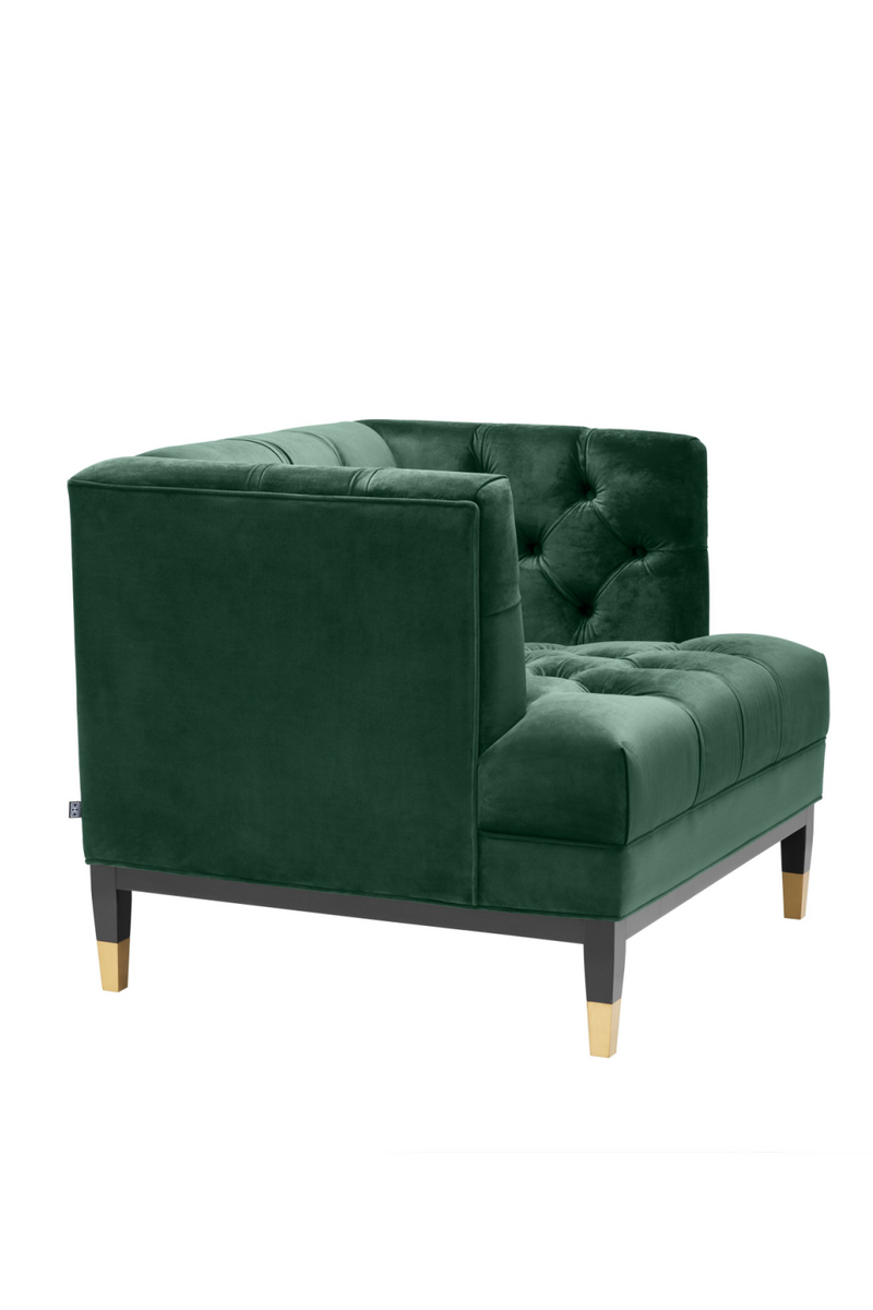 Fauteuil cubique vert matelassé | Eichholtz Castelle | Meubleluxe.fr