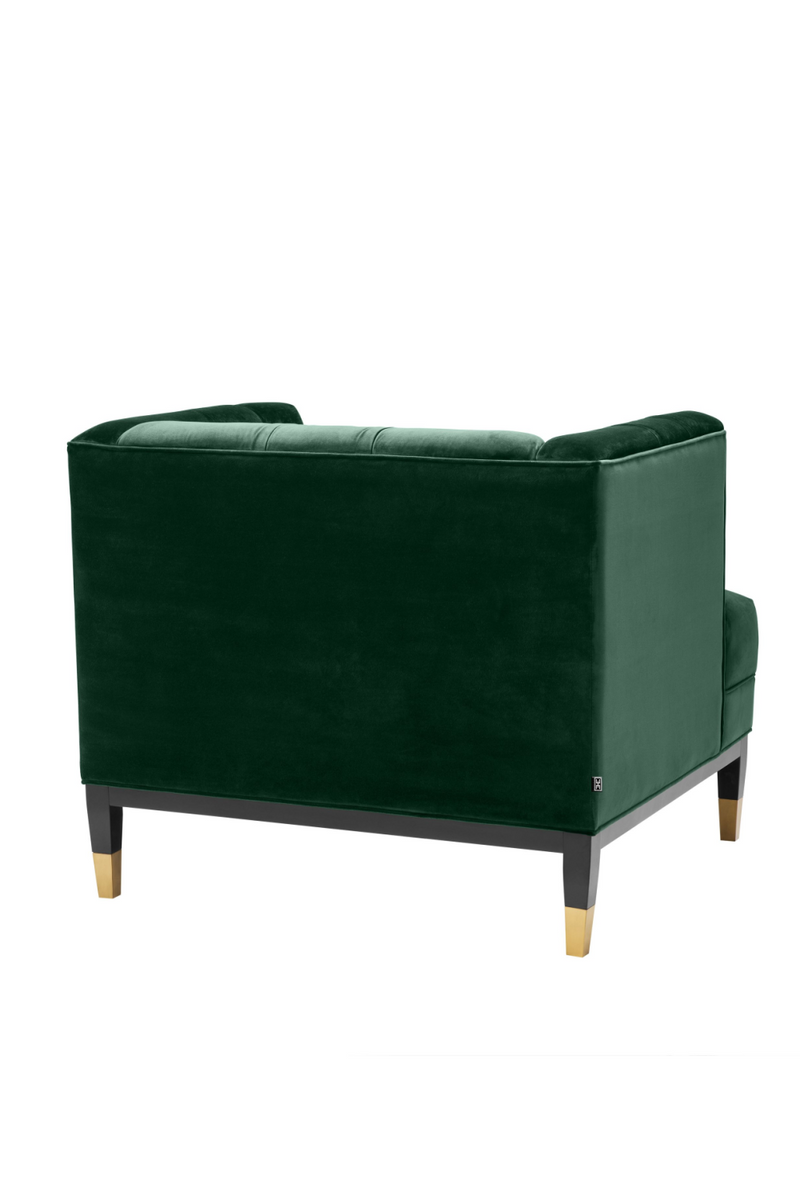 Fauteuil cubique vert matelassé | Eichholtz Castelle | Meubleluxe.fr