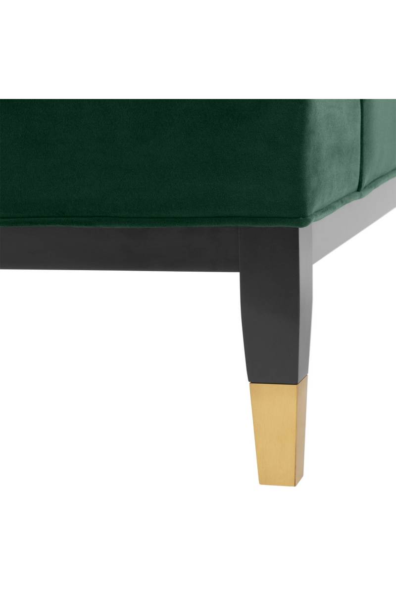 Fauteuil cubique vert matelassé | Eichholtz Castelle | Meubleluxe.fr