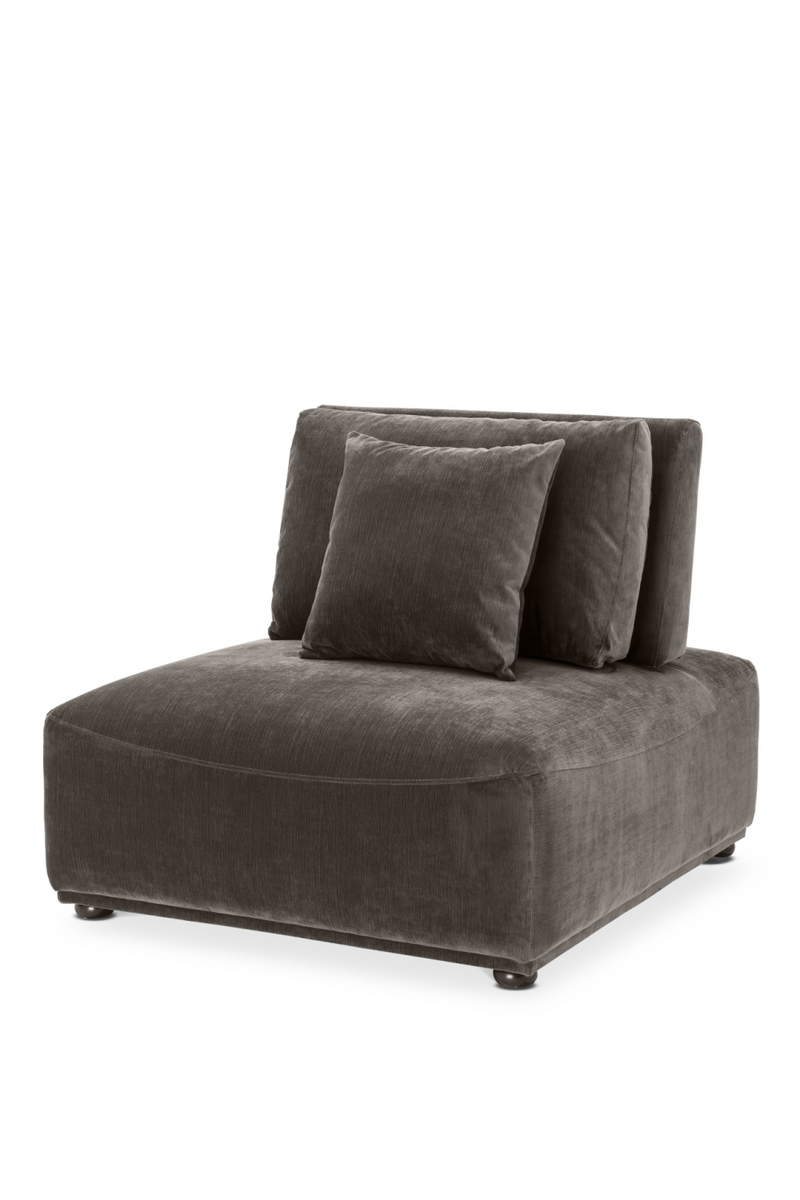 Fauteuil modulable gris en velours tissé | Eichholtz Mondial | Meubleluxe.fr