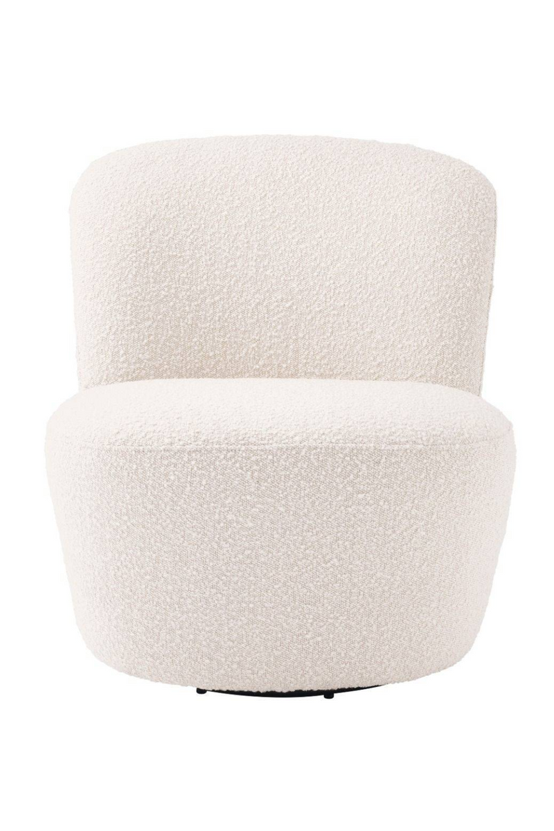 Fauteuil pivotant tissu blanc | Eichholz Doria | Meubleluxe.fr