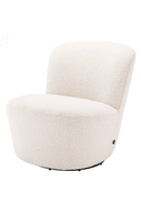 Fauteuil pivotant tissu blanc | Eichholz Doria | Meubleluxe.fr