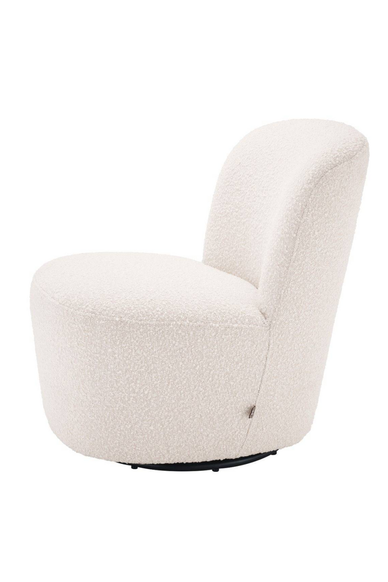 Fauteuil pivotant tissu blanc | Eichholz Doria | Meubleluxe.fr